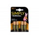 baterije Duracell Simply LR6 AA 4pack