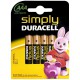 baterije Duracell Simply LR03 AAA 4pack